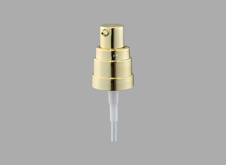 KR-310724 / 410ホワイトゴールドアルミニウム化粧品トリートメントポンプ0.5ccクリーム用